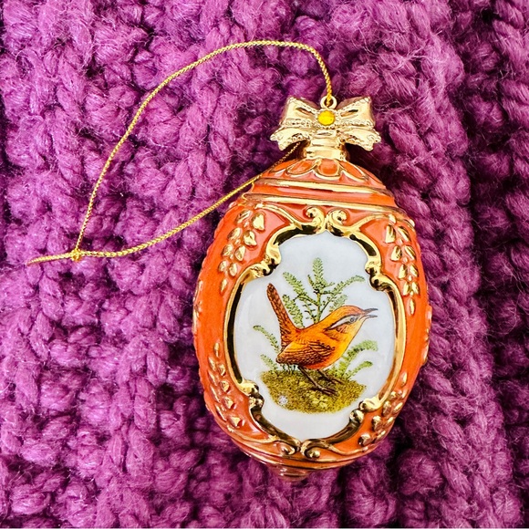 DANBURY MINT PAINTED BUNTING BIRDS OF SPLENDOR Ornament Cottagecore Birdwatcher - Picture 2 of 8